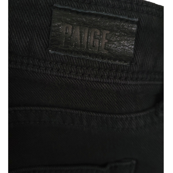 PAIGE Sierra High Waist Denim Overalls Vintage Black 24 ASO Olivia Palermo - Picture 13 of 16